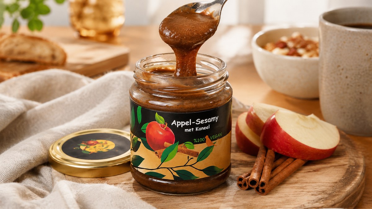 appel-sesam-met-kaneel-ontbijttafel